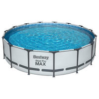 BAZÉN 457/107 cm - šedá/bílá, Basics, kov/plast (457/107cm) - Bestway