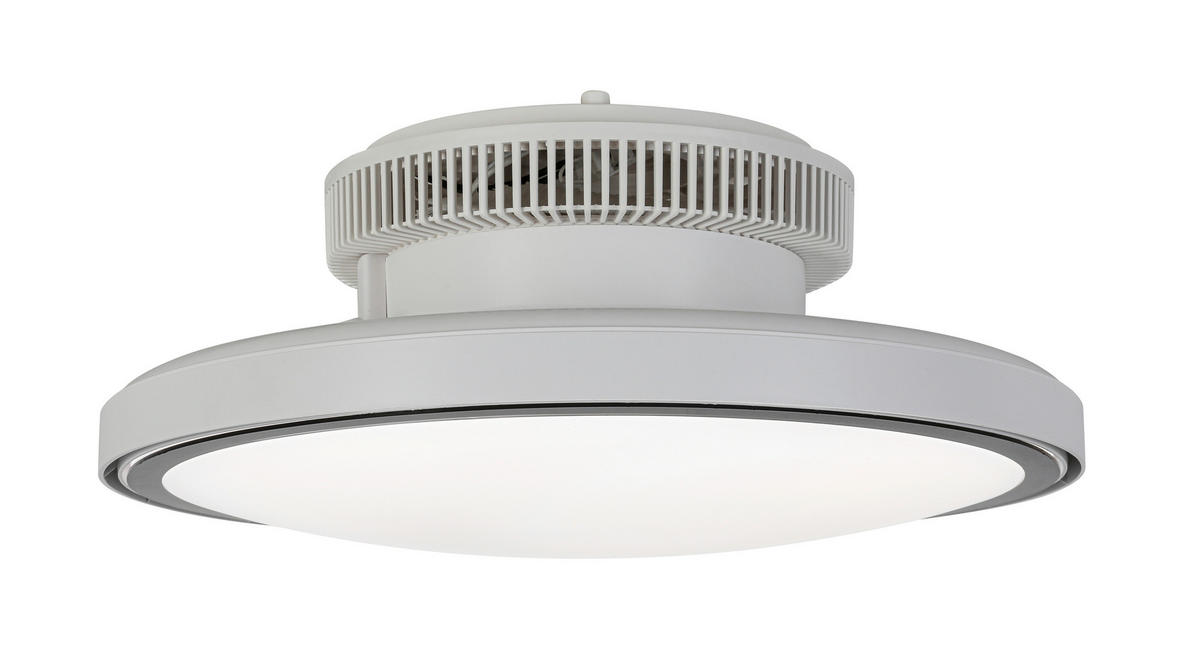 DECKENVENTILATOR - Schwarz/Weiß, Trend, Kunststoff/Metall (46/19,5cm) - Mican