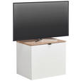 TV-ELEMENT Weiß, Eiche Artisan 60/62/44 cm - Schwarz/Weiß, MODERN, Holzwerkstoff/Metall (60/62/44cm) - Hom`in