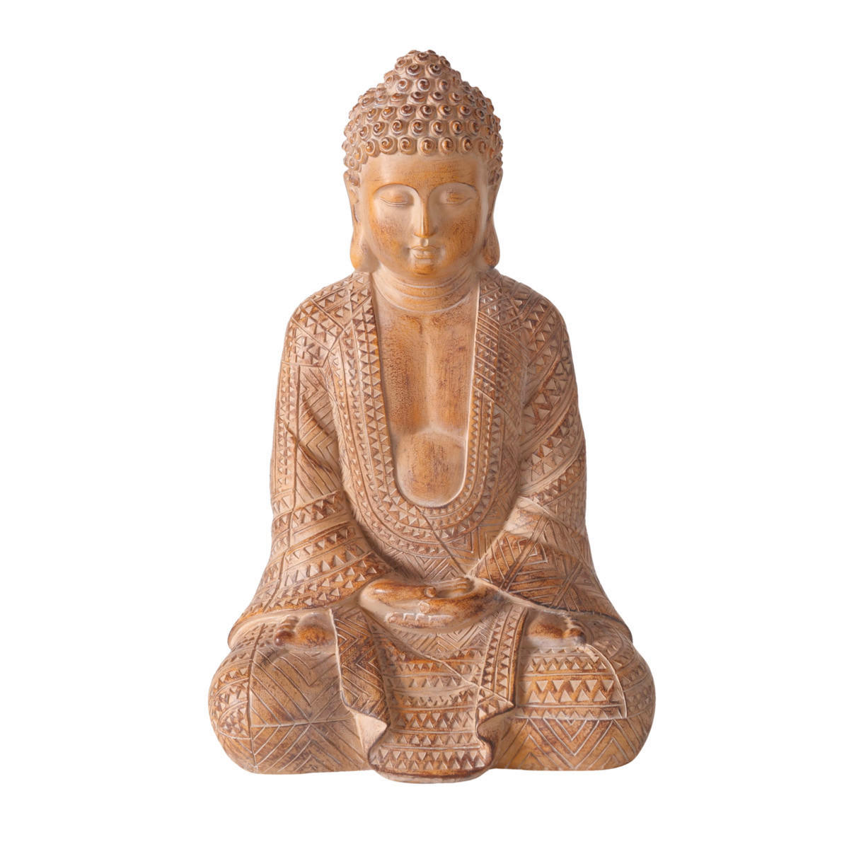 BUDDHA  - Hellbraun, Basics, Kunststoff (19/13/30cm)
