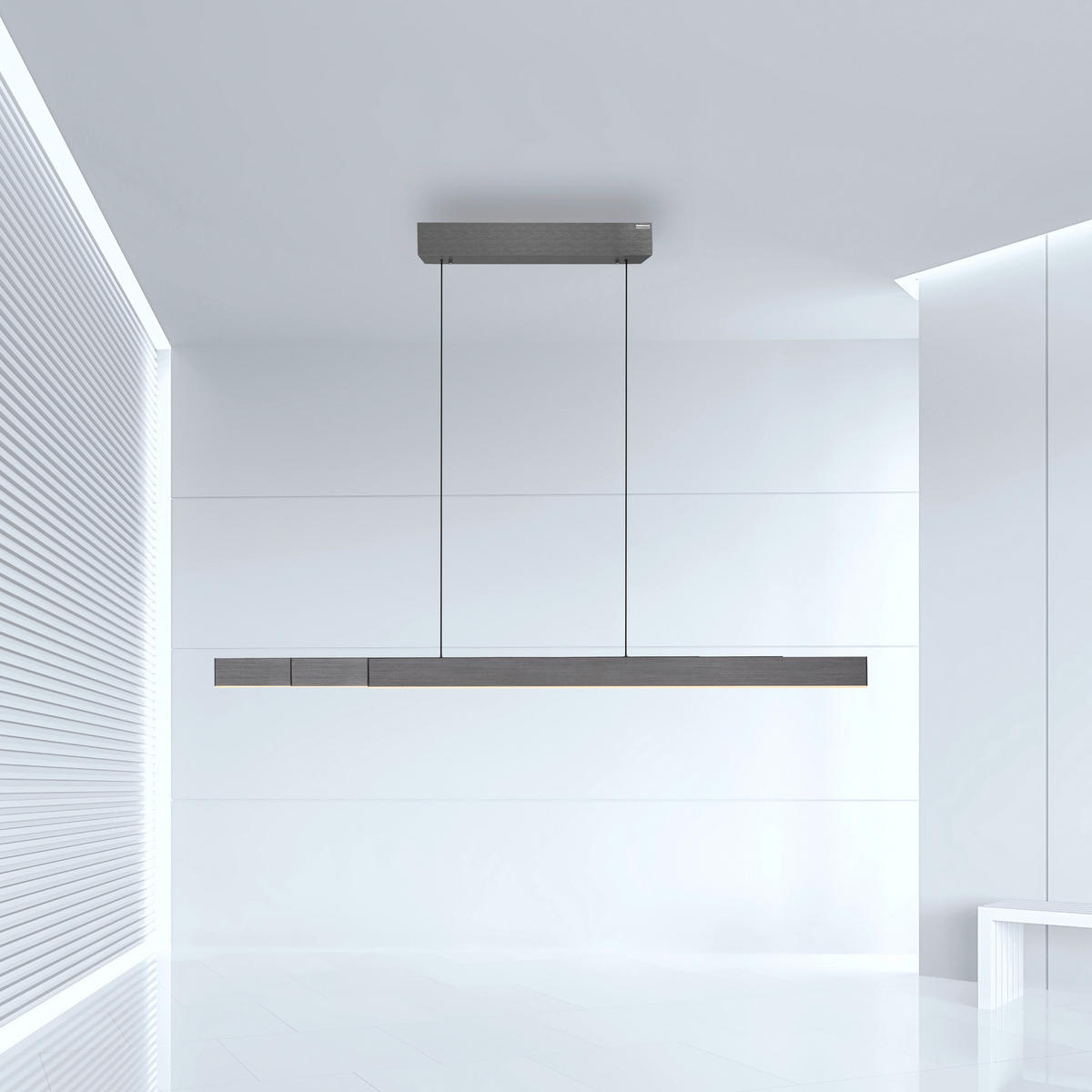 LED-HÄNGELEUCHTE Pure-Moto-Rise 205/135/1275 cm  - Anthrazit, Design, Kunststoff/Metall (205/135/1275cm) - Neuhaus PURE