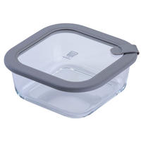 VORRATSDOSE Chefkoch 800 L  - Transparent/Hellgrau, Basics, Glas (800ml) - Chefkoch+Fackelmann