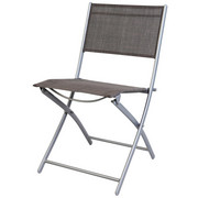 GARTENKLAPPSTUHL - Silberfarben/Braun, Trend, Textil/Metall (46/82/58cm) - BOXXX
