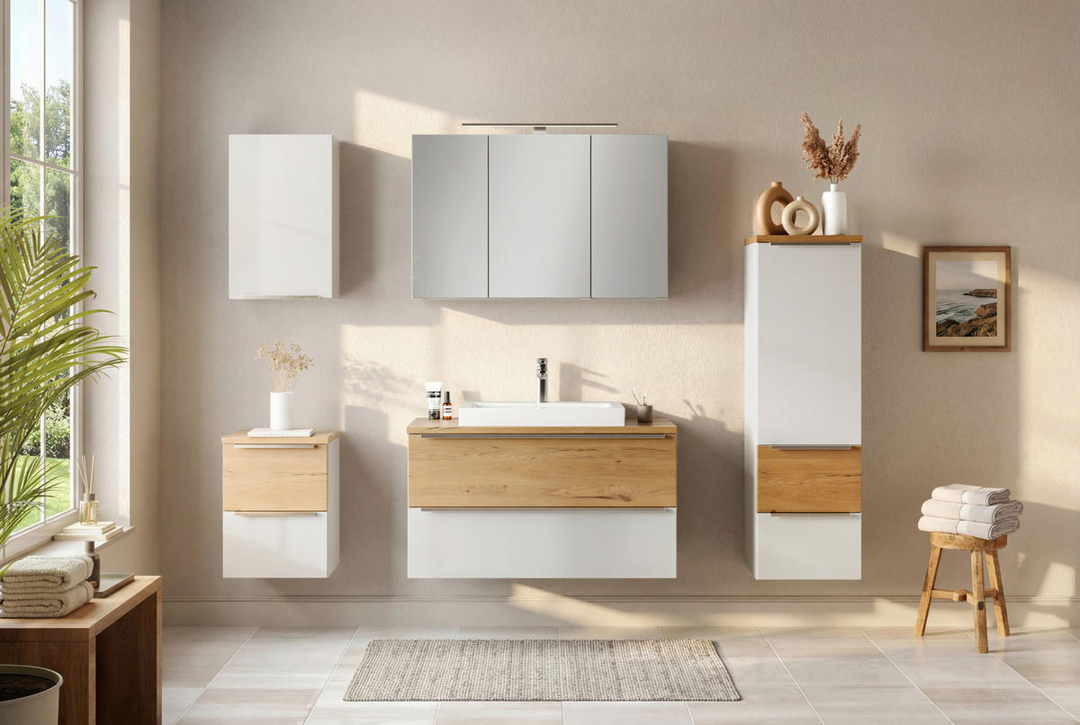 UNTERSCHRANK 40/54/35 cm   - Wildeiche/Edelstahlfarben, Trend, Holzwerkstoff/Metall (40/54/35cm) - Held