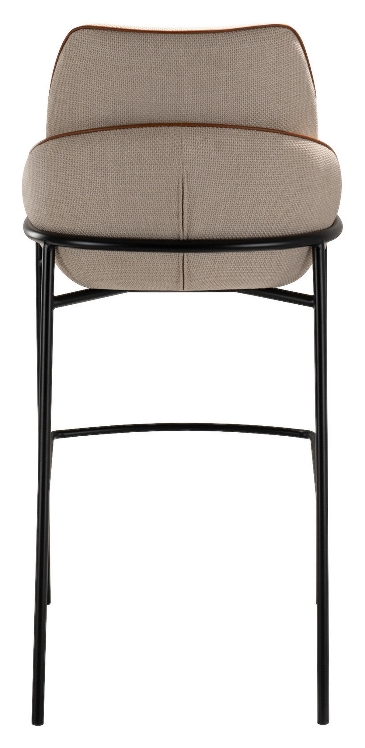 BARHOCKER in Metall, Textil Beige  - Beige/Schwarz, Design, Textil/Metall (51,5/106/58cm) - Lomoco