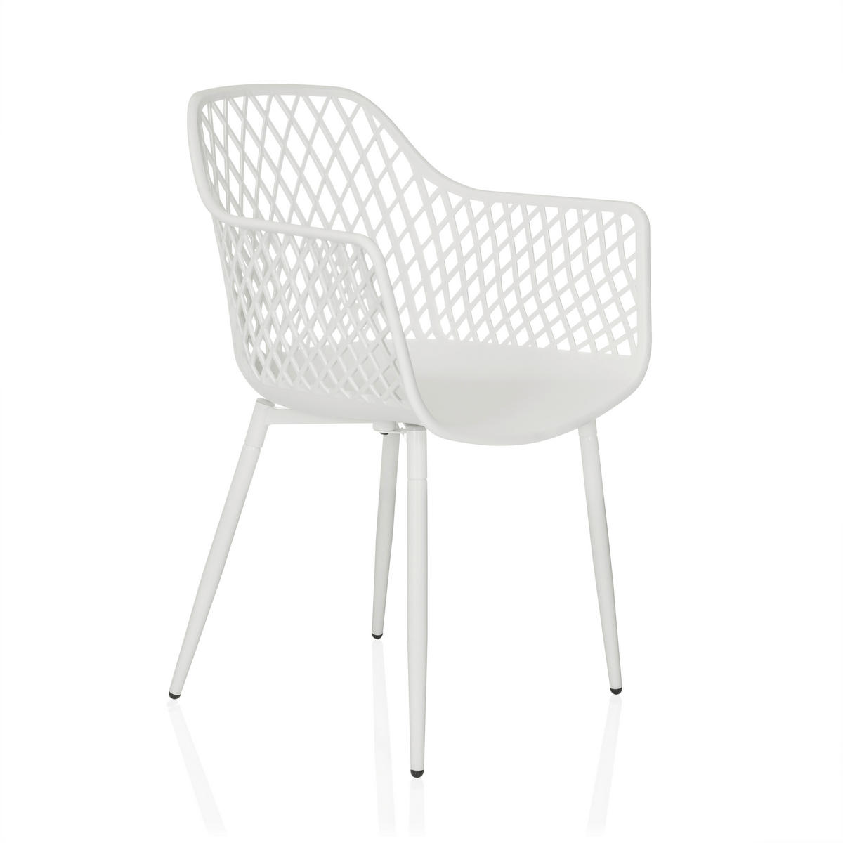 GARTENSTUHL Weiß  - Weiß, MODERN, Kunststoff/Metall (56/81/50cm) - MID.YOU