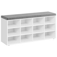 LAVICE S BOTNÍKEM, šedá, bílá, 104/48/30,5 cm - šedá/bílá, Trend, kompozitní dřevo (104/48/30,5cm) - MID.YOU