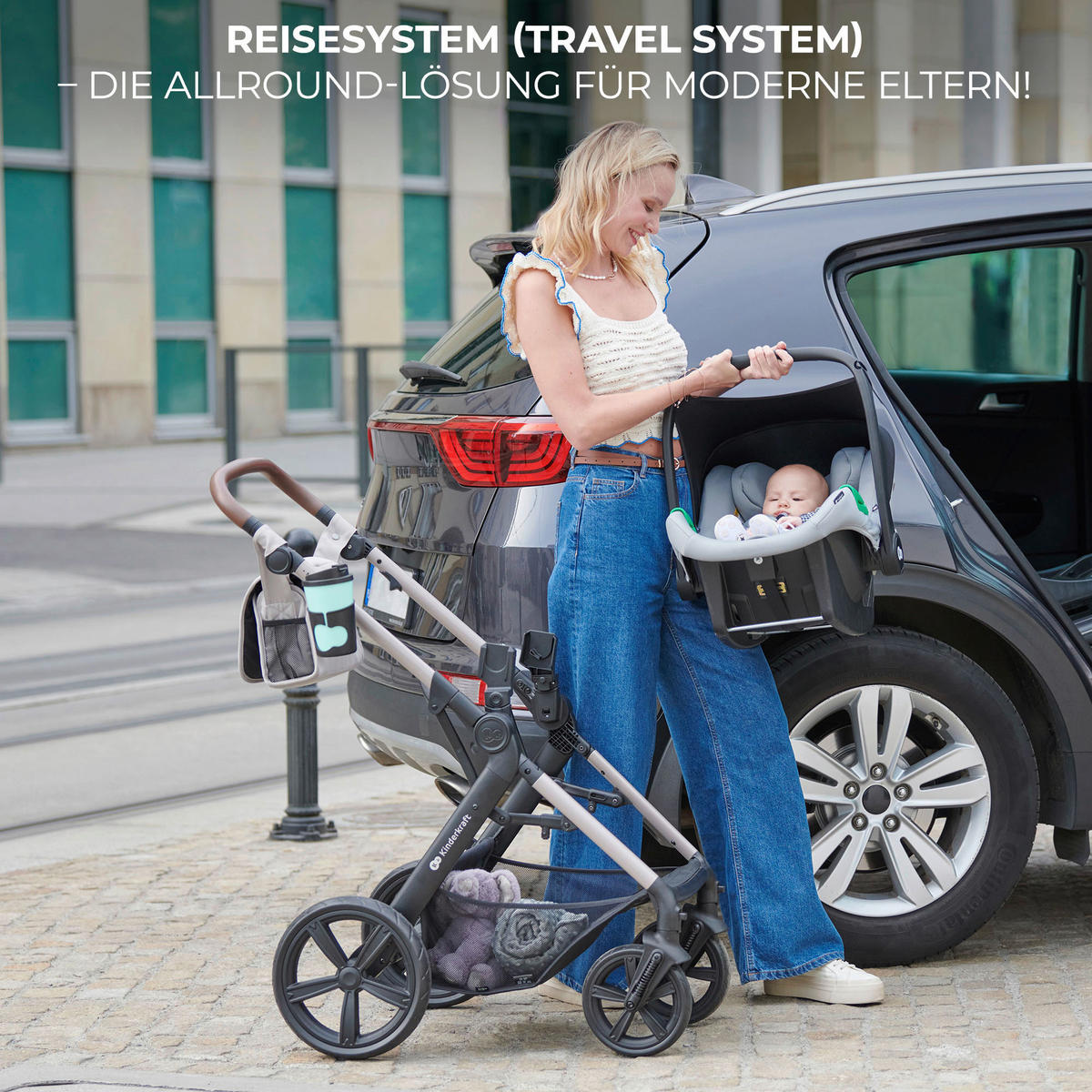 KINDERWAGEN  - Schwarz, Basics, Textil/Metall (60/86,5/106cm) - Kinderkraft