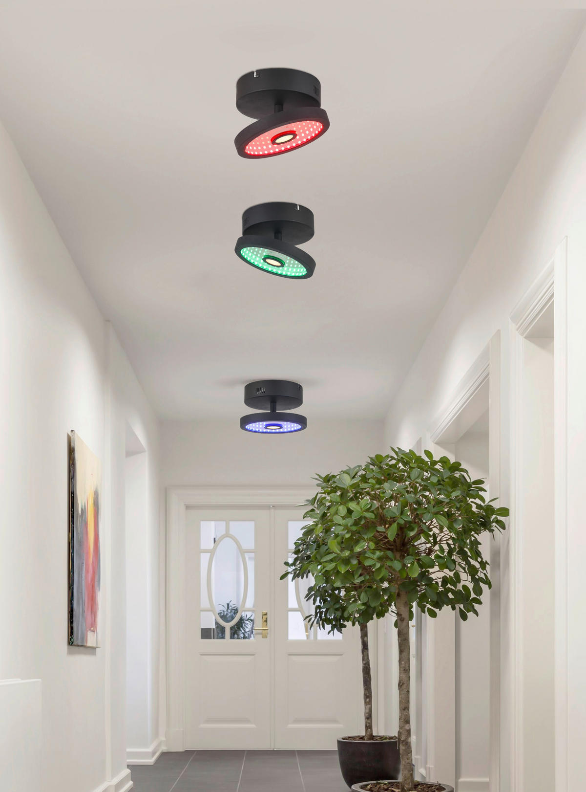 LED-STRAHLER 17/10 cm   - Schwarz, LIFESTYLE, Kunststoff/Metall (17/10cm) - Novel