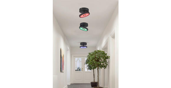 LED-STRAHLER 17/10 cm - Schwarz, LIFESTYLE, Kunststoff/Metall (17/10cm) - Novel