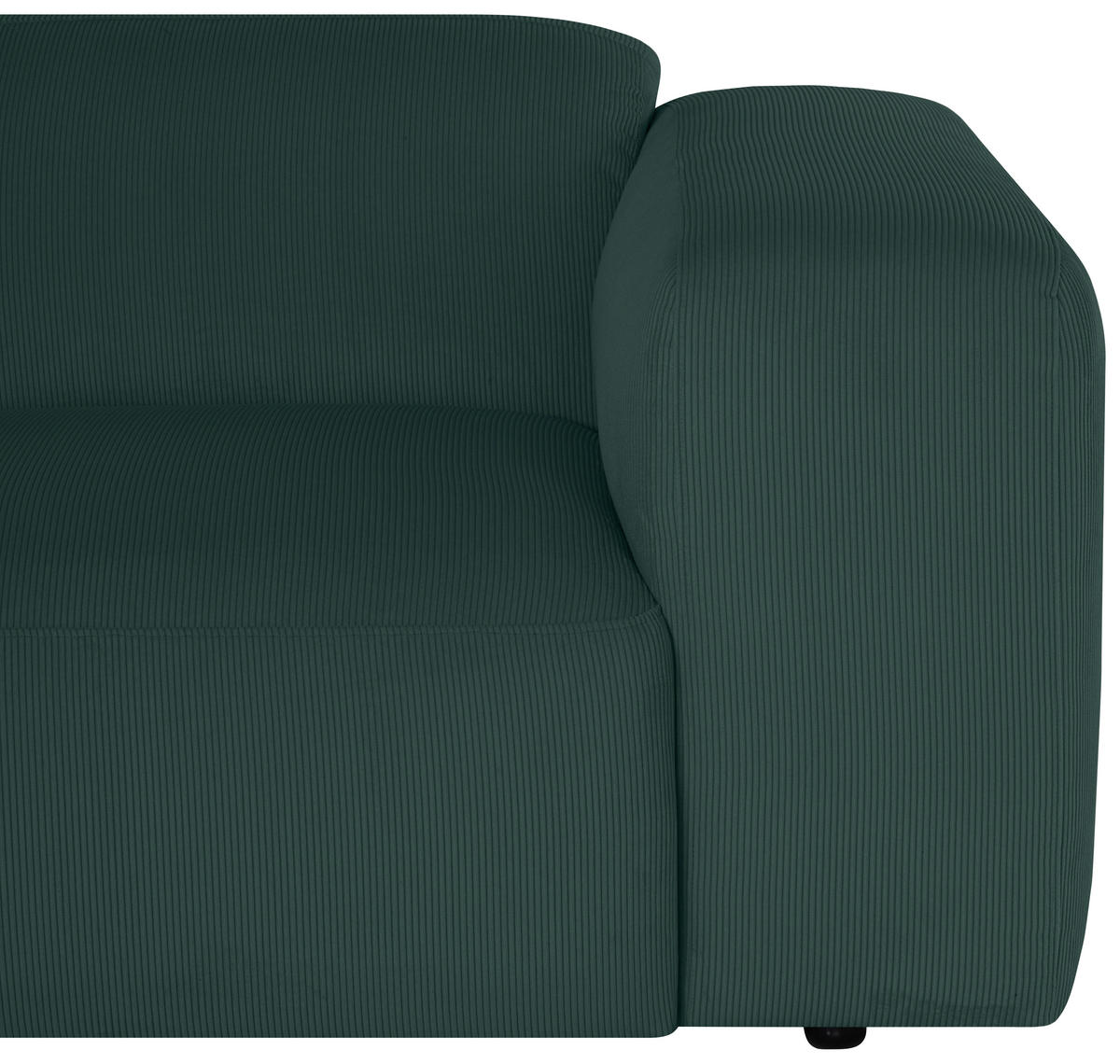 ECKSOFA HANNAH Grün Cord  - Schwarz/Grün, Design, Kunststoff/Textil (170/252cm) - MID.YOU