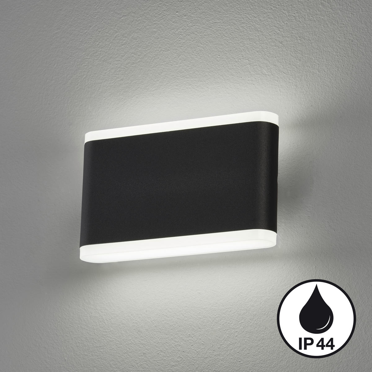 LED-AUSSENLEUCHTE - Schwarz, Modern, Kunststoff/Metall (10,5/17,5/5cm) - Fischer & Honsel