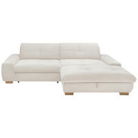 ECKSOFA Creme Cord  - Eichefarben/Creme, Design, Holz/Textil (276/198cm) - SetOne by Musterring