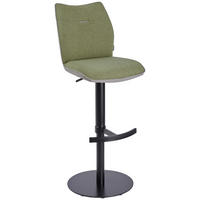 BARHOCKERMetall, Textil Grün, Schwarz  - Schwarz/Grün, Design, Textil/Metall (42/88-113/55cm) - Novel
