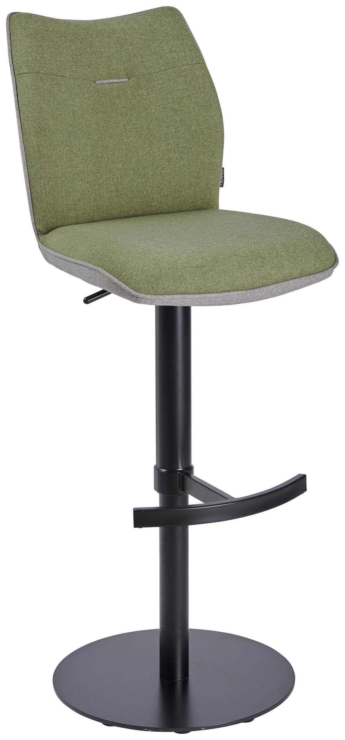 BARHOCKERMetall, Textil Grün, Schwarz  - Schwarz/Grün, Design, Textil/Metall (42/88-113/55cm) - Novel