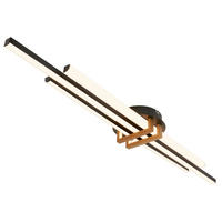 LED-DECKENLEUCHTE Vinka 98/16/6,6 cm  - Schwarz, Design, Kunststoff/Metall (98/16/6,6cm)