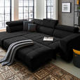 ECKSOFA  in Mikrofaser Anthrazit  207/301 cm  - Anthrazit/Schwarz, Design, Textil/Metall (207/301cm) - Xora