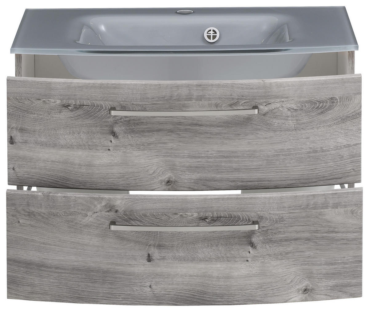 BADEZIMMER  in 110 cm  - Eichefarben/Grau, Konventionell, Glas/Holzwerkstoff (110cm) - Held