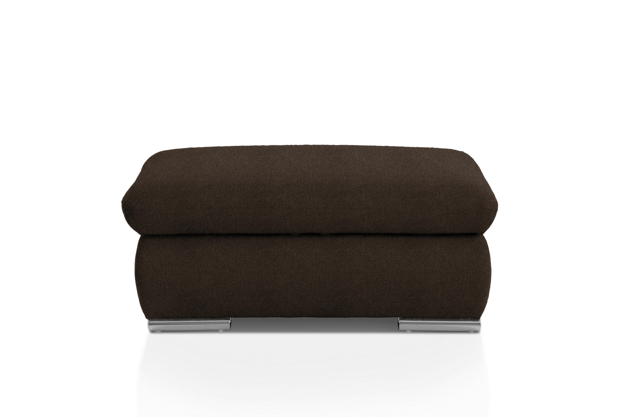 HOCKER in Textil Braun - Chromfarben/Braun, Design, Textil/Metall (101/45/74cm) - Livetastic
