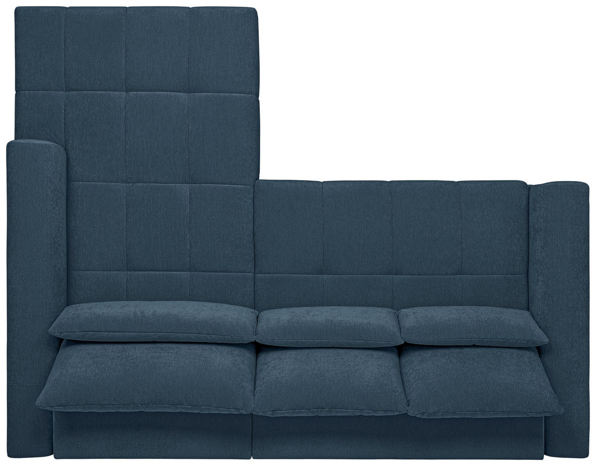 HÖRNSOFFA i chenille blå  - blå/svart, Klassisk, textil/plast (279/222cm) - MID.YOU