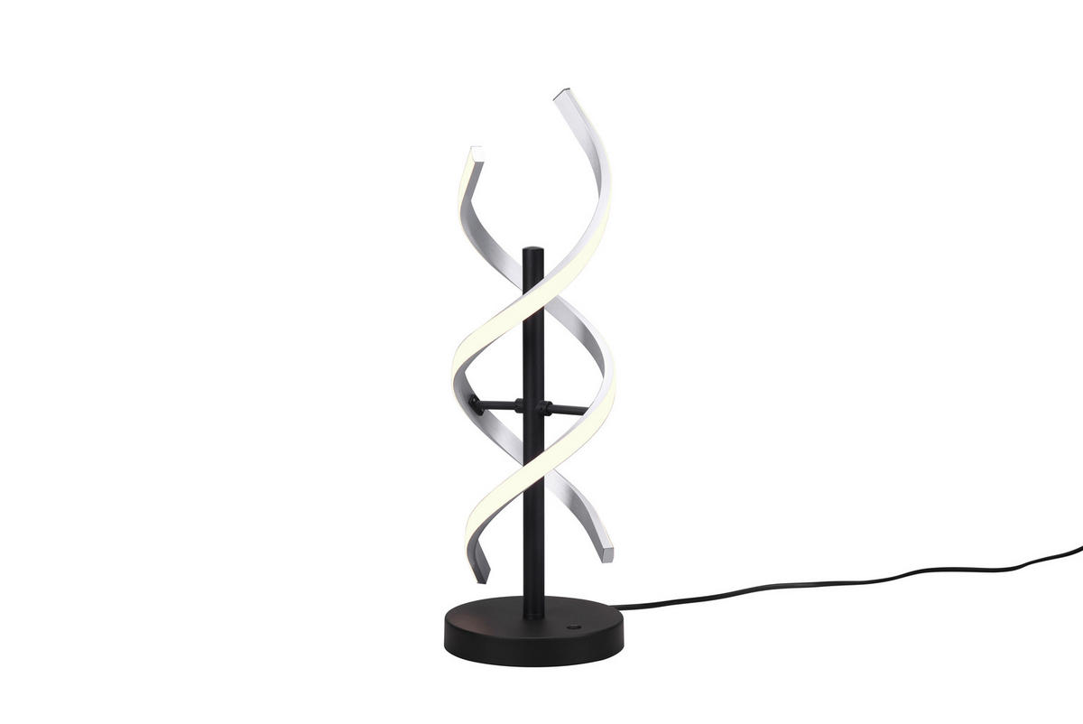 LED-TISCHLEUCHTE 16/48,5 cm   - Schwarz/Alufarben, Design, Metall (16/48,5cm)