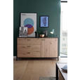 SIDEBOARD  in 146/83/40 cm  - Eichefarben/Anthrazit, Design, Holzwerkstoff/Metall (146/83/40cm) - Carryhome