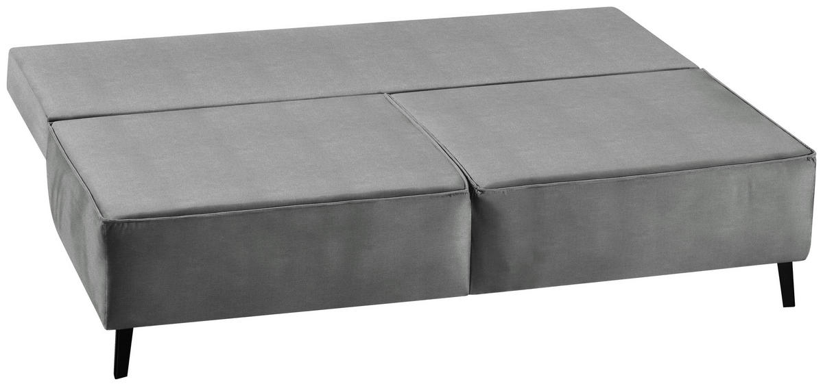SCHLAFSOFA in Hellgrau  - Hellgrau/Schwarz, Konventionell, Textil/Metall (197/91/88cm) - Novel