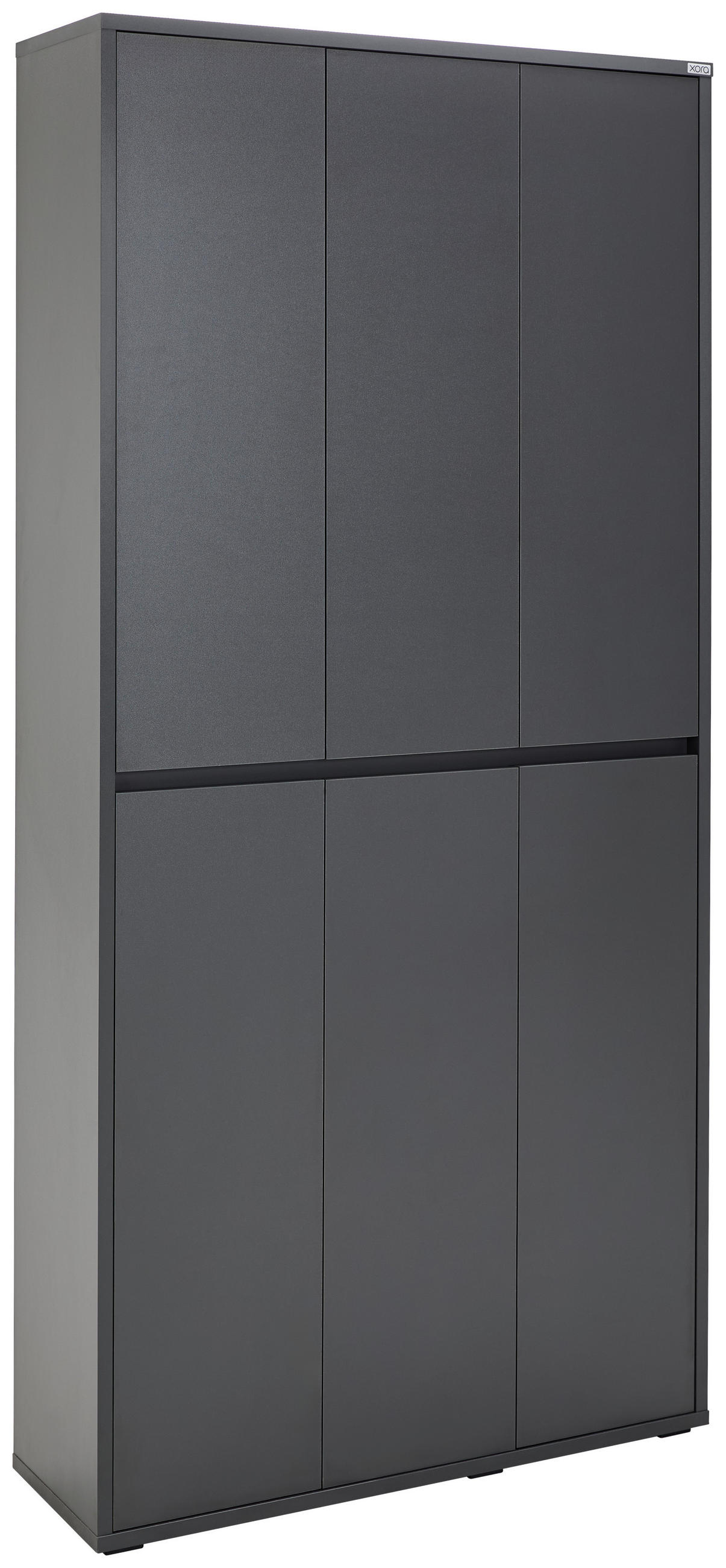 SCHUHSCHRANK Anthrazit  - Anthrazit, KONVENTIONELL, Holzwerkstoff/Kunststoff (100/210/34cm) - Xora
