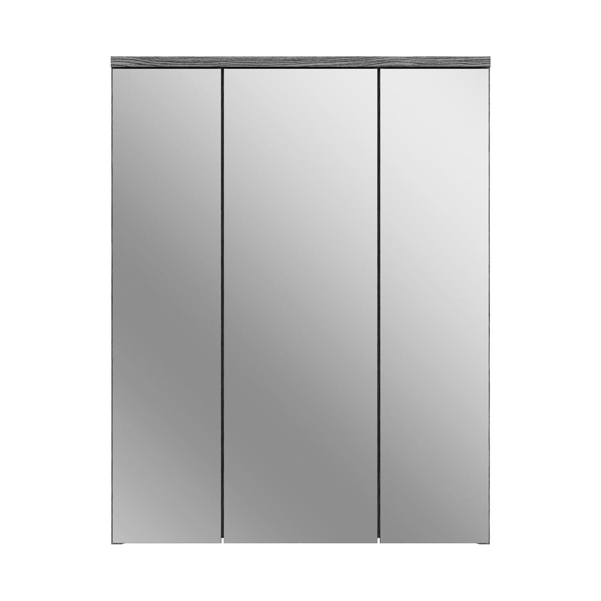 BADEZIMMER 3-teilig  in 105 cm  - Weiß Hochglanz/Silberfarben, MODERN, Glas/Holzwerkstoff (105cm) - MID.YOU