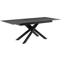 ESSTISCH 168-210/90/76 cm  Metall, Glas, Keramik ausziehbar rechteckig Grau, Schwarz  - Schwarz/Grau, MODERN, Glas/Keramik (168-210/90/76cm) - P & B