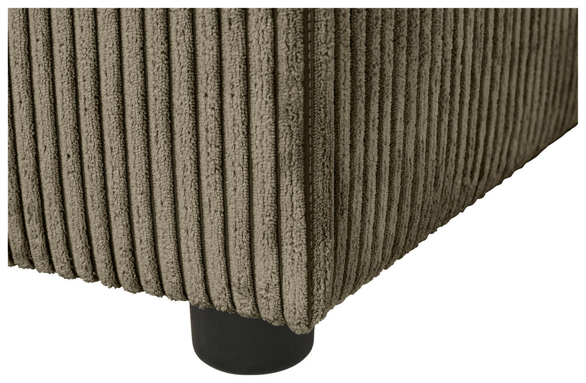 WOHNLANDSCHAFT in Cord Grün  - Schwarz/Grün, Konventionell, Kunststoff/Textil (155/293/126cm) - Ti'me