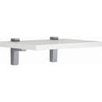 WANDBOARD Weiß - Weiß, Design, Holzwerkstoff/Metall (60/2,2/25cm) - Moderano