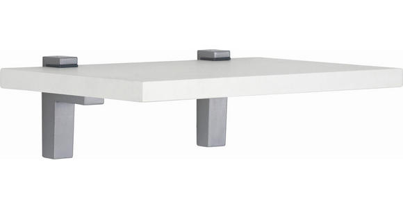 WANDBOARD Weiß - Weiß, Design, Holzwerkstoff/Metall (60/2,2/25cm) - Moderano