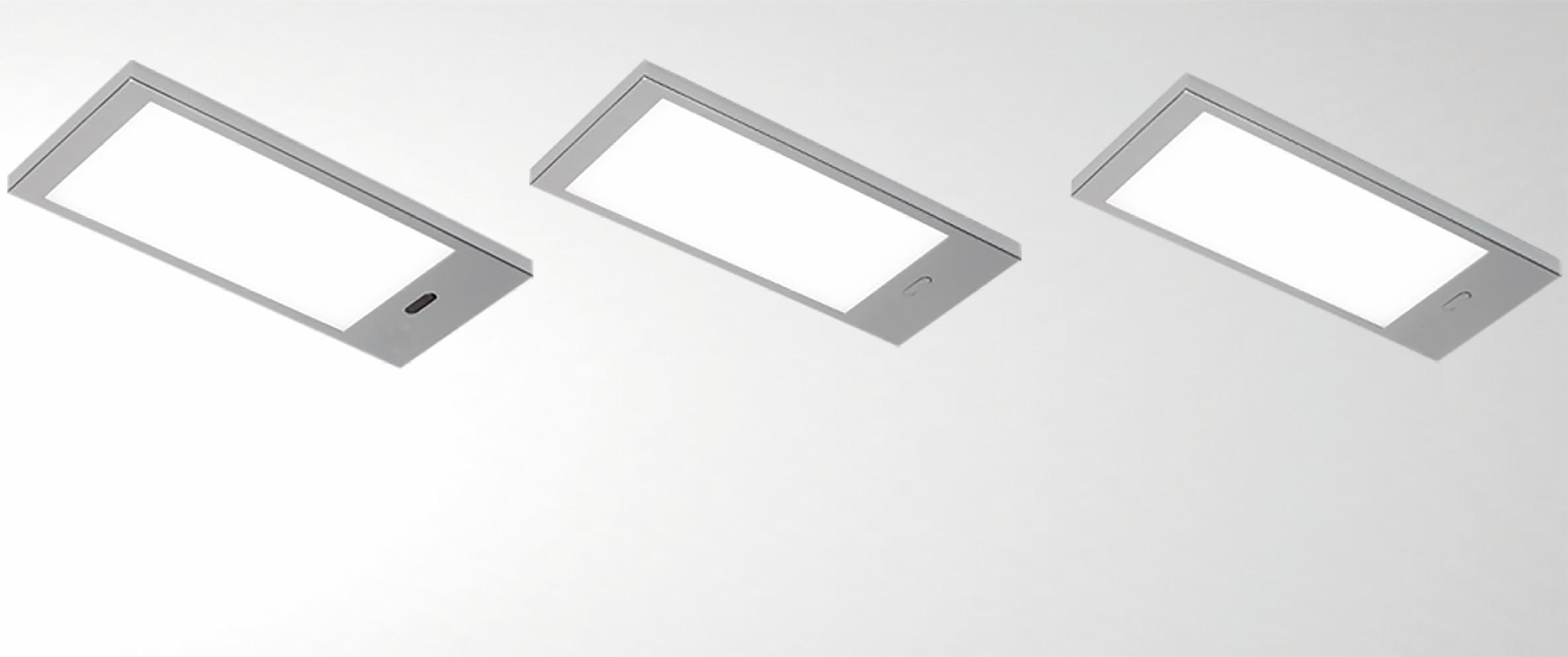 UNTERBAULEUCHTEN-SET - Edelstahlfarben, Kunststoff (18/7,6/0,8cm) - HKT