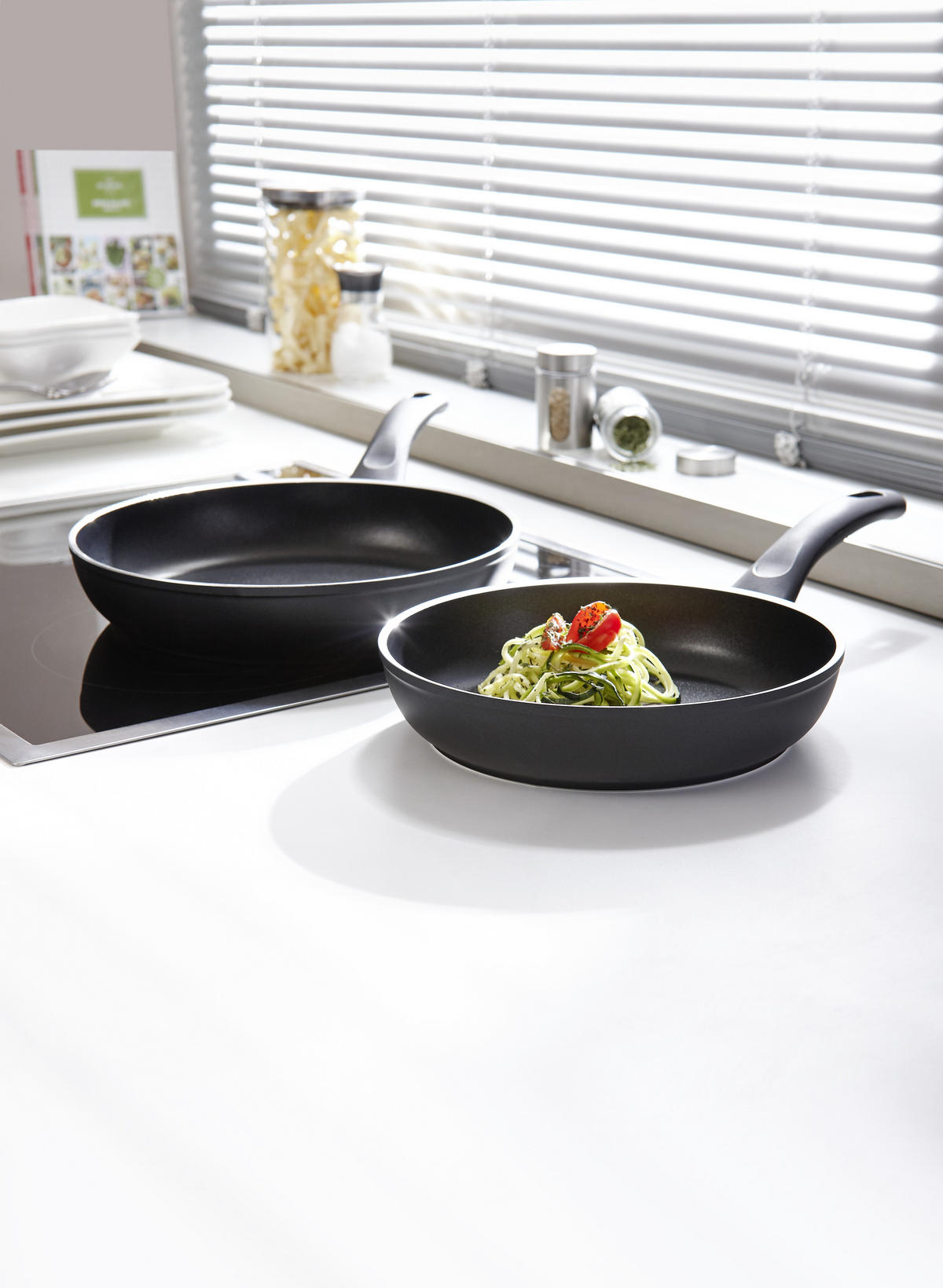 PFANNENSET Versilia Aluminium 2-teilig  - Schwarz, Basics, Metall - Ballarini