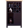 WEINSCHRANK 77/124/33 cm  - Schwarz/Eiche Artisan, Design, Holzwerkstoff/Metall (77/124/33cm) - Livetastic