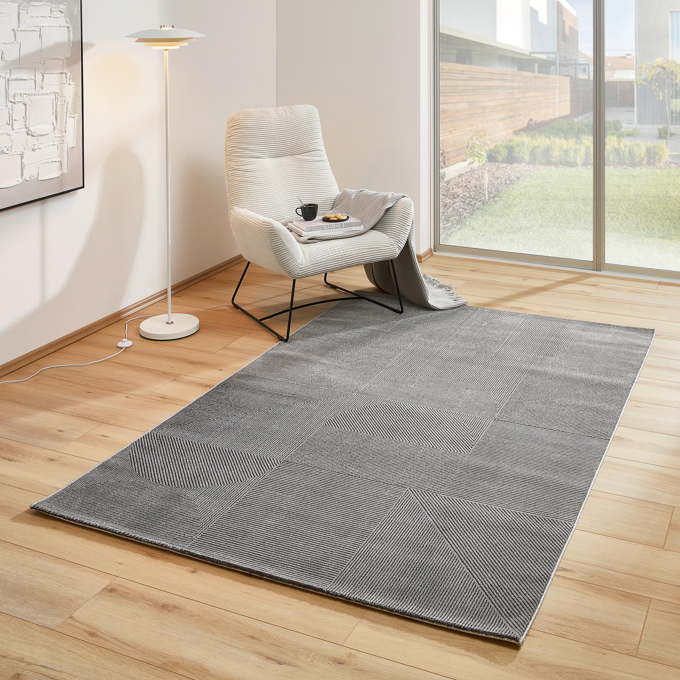 WEBTEPPICH 133/190 cm Grau  - Grau, Design, Textil (133/190cm) - Novel