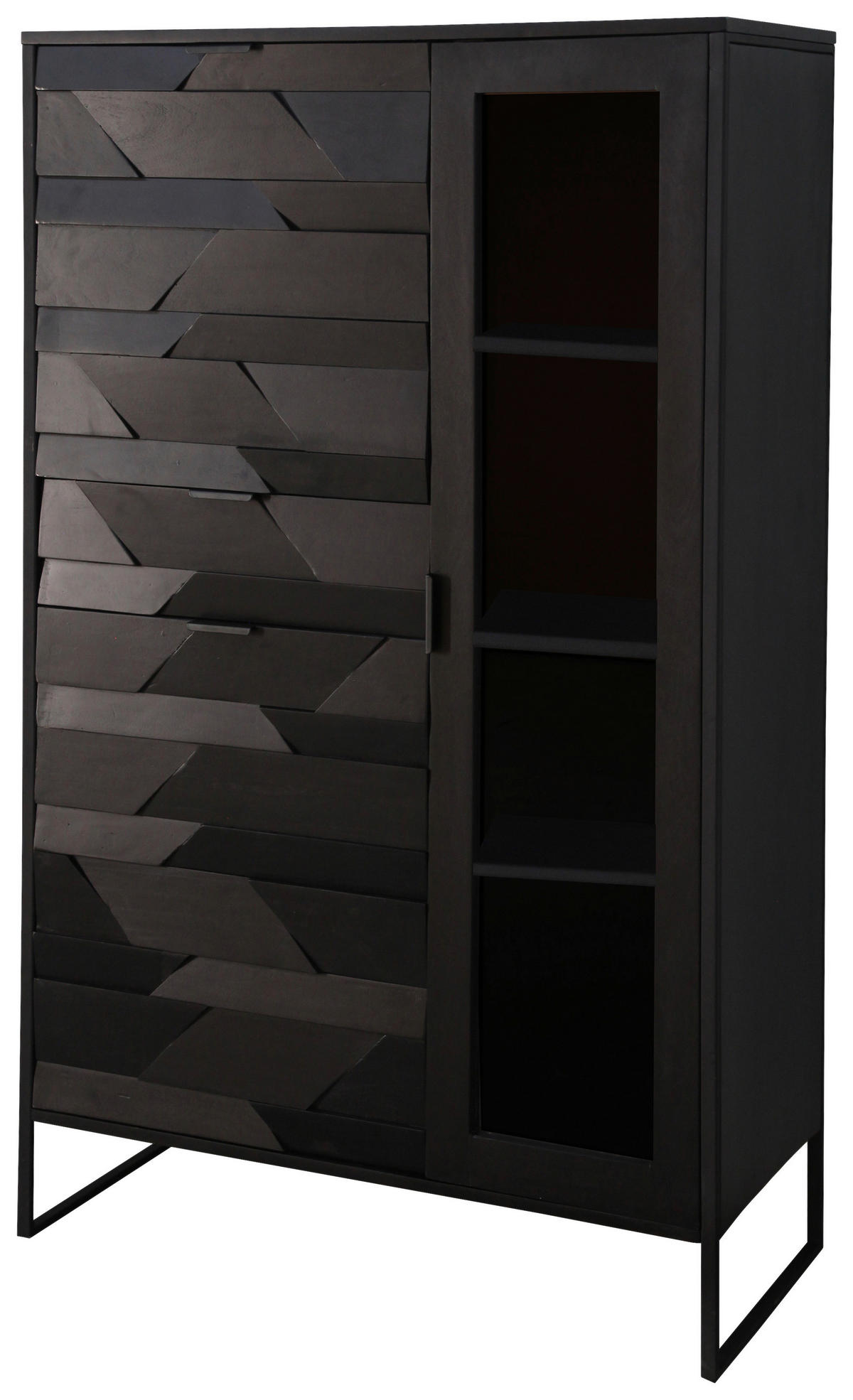 HIGHBOARD  in 95/148/40 cm  - Schwarz, Trend, Holz/Metall (95/148/40cm) - Ambia Home