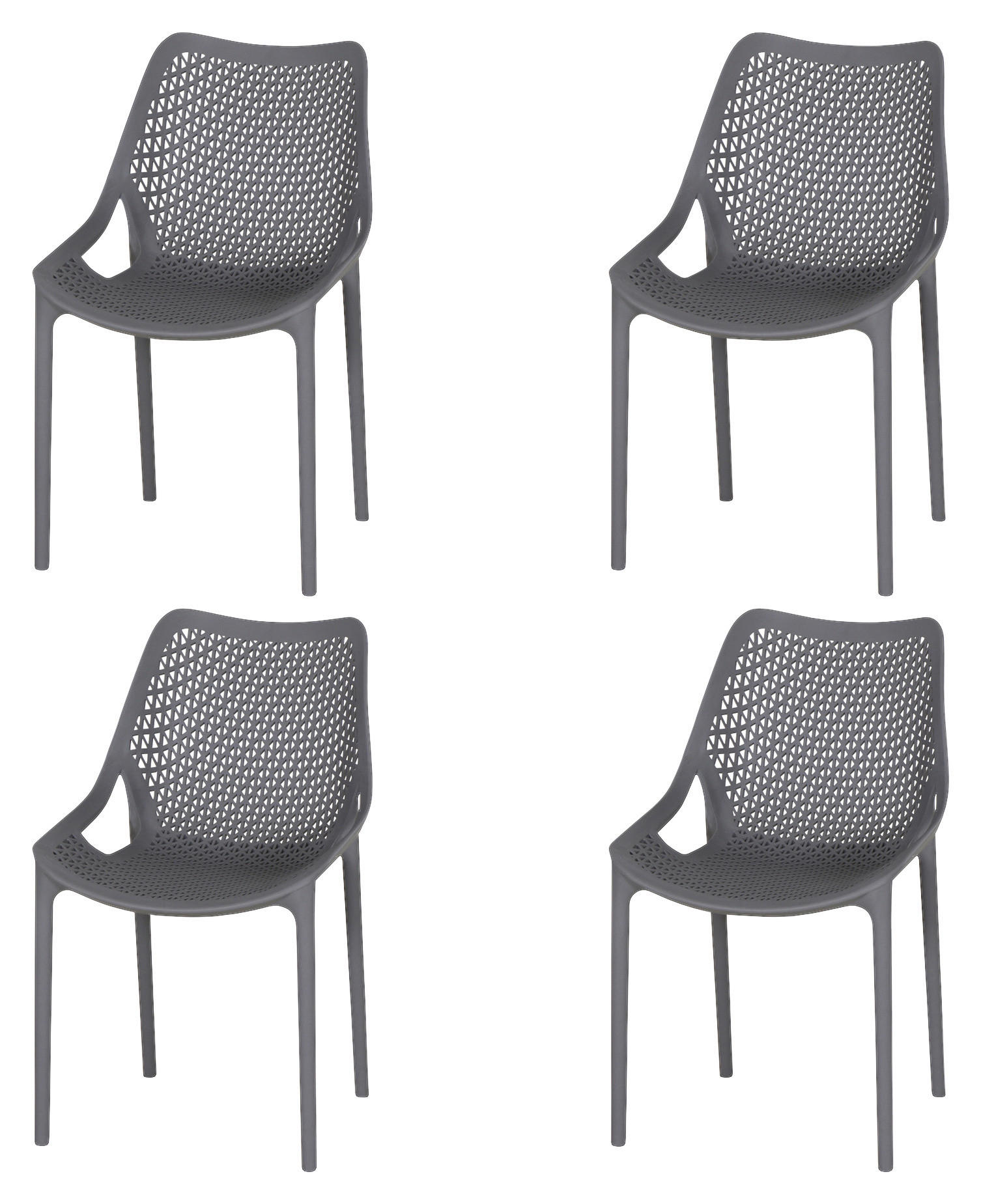 GARTENSTUHL-SET Grau  - Grau, Basics, Kunststoff (60/81/50cm) - Siena Garden