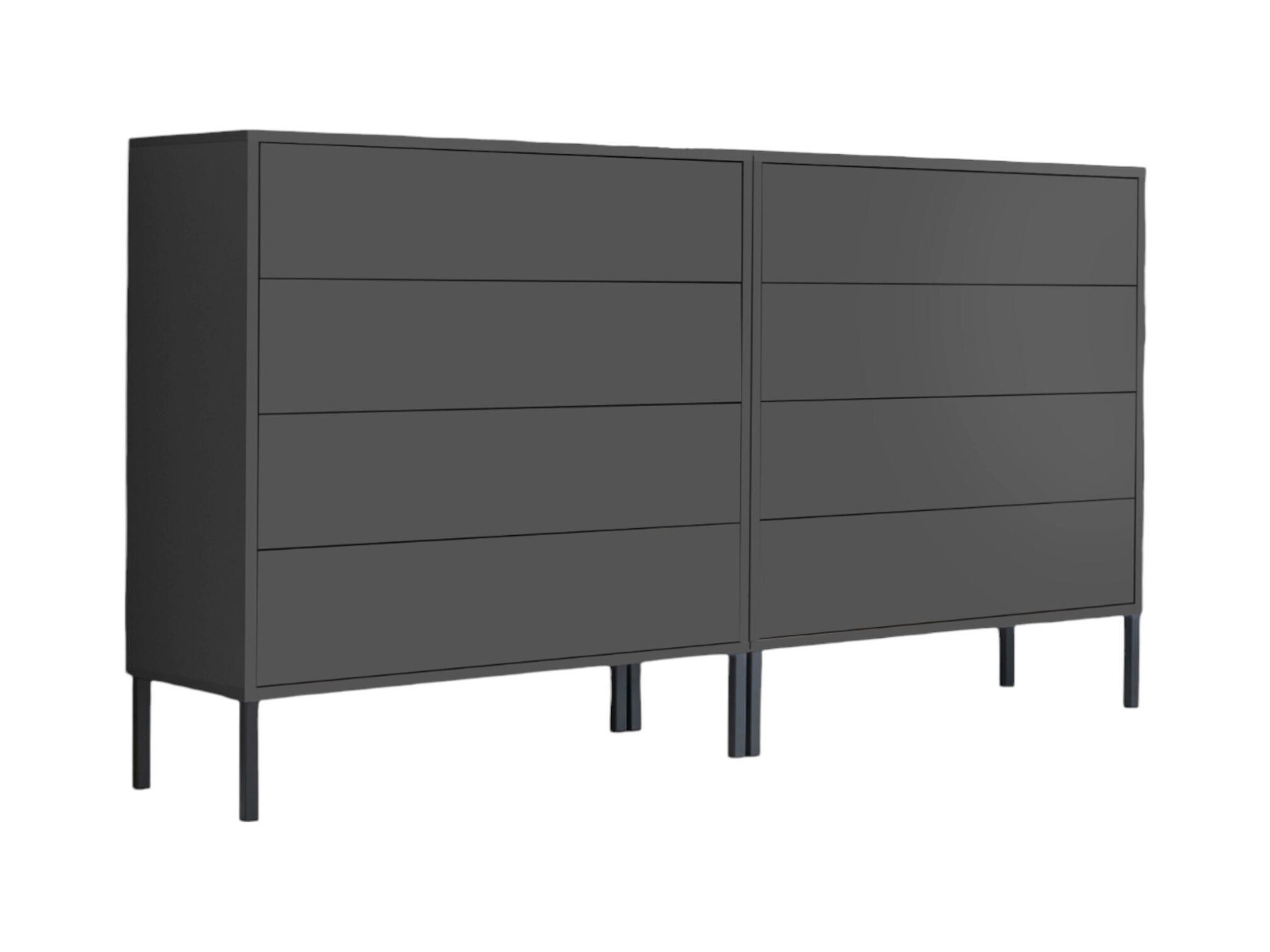 SIDEBOARD 158/86/33 cm  in Anthrazit  - Anthrazit, MODERN, Holzwerkstoff/Metall (158/86/33cm) - MID.YOU