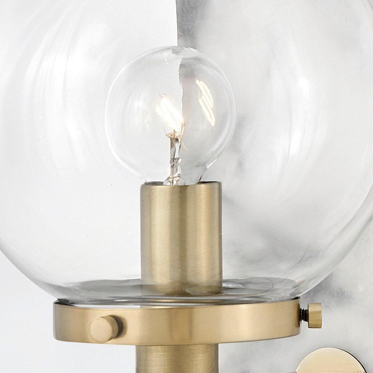 WANDLEUCHTE Gilda  41,4/22/20,3 cm  - Messingfarben, KONVENTIONELL, Glas/Metall (41,4/22/20,3cm) - Elstead Lighting