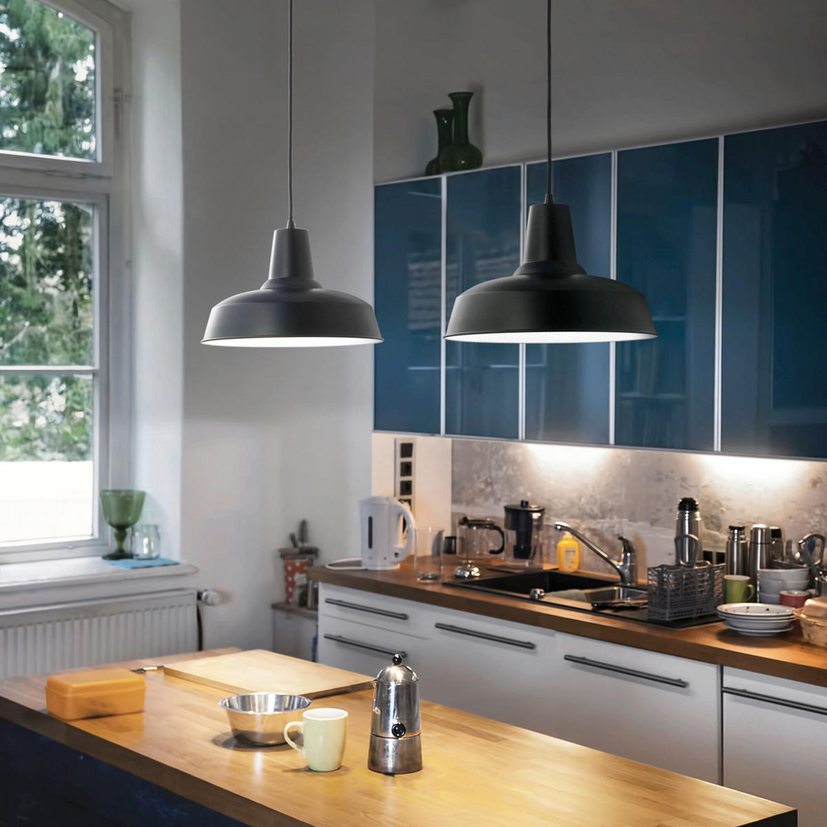 HÄNGELEUCHTE 35/47,5\222,5 cm  - Schwarz, Design, Metall (35/47,5\222,5cm) - Ideal Lux