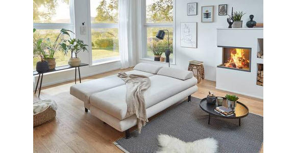 SCHLAFSOFA  mit Cord Naturfarben  - Schwarz/Naturfarben, KONVENTIONELL, Kunststoff/Textil (196/77/92cm) - Carryhome