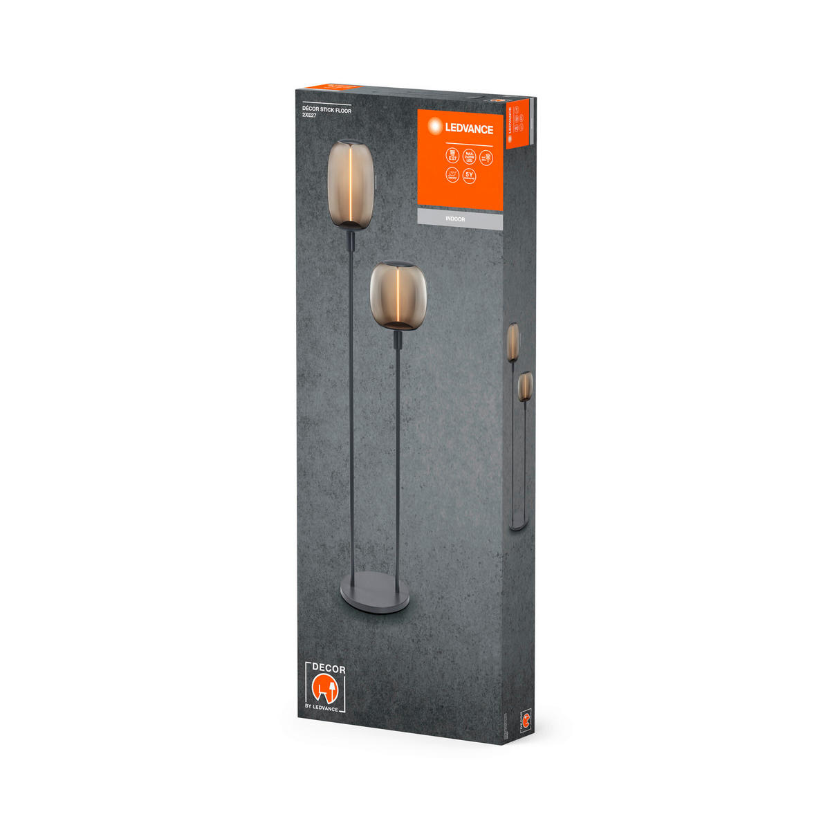 LEUCHTENFUß Decor Stick Floor 32/146 cm   - Dunkelgrau, Basics, Metall (32/146cm) - Ledvance