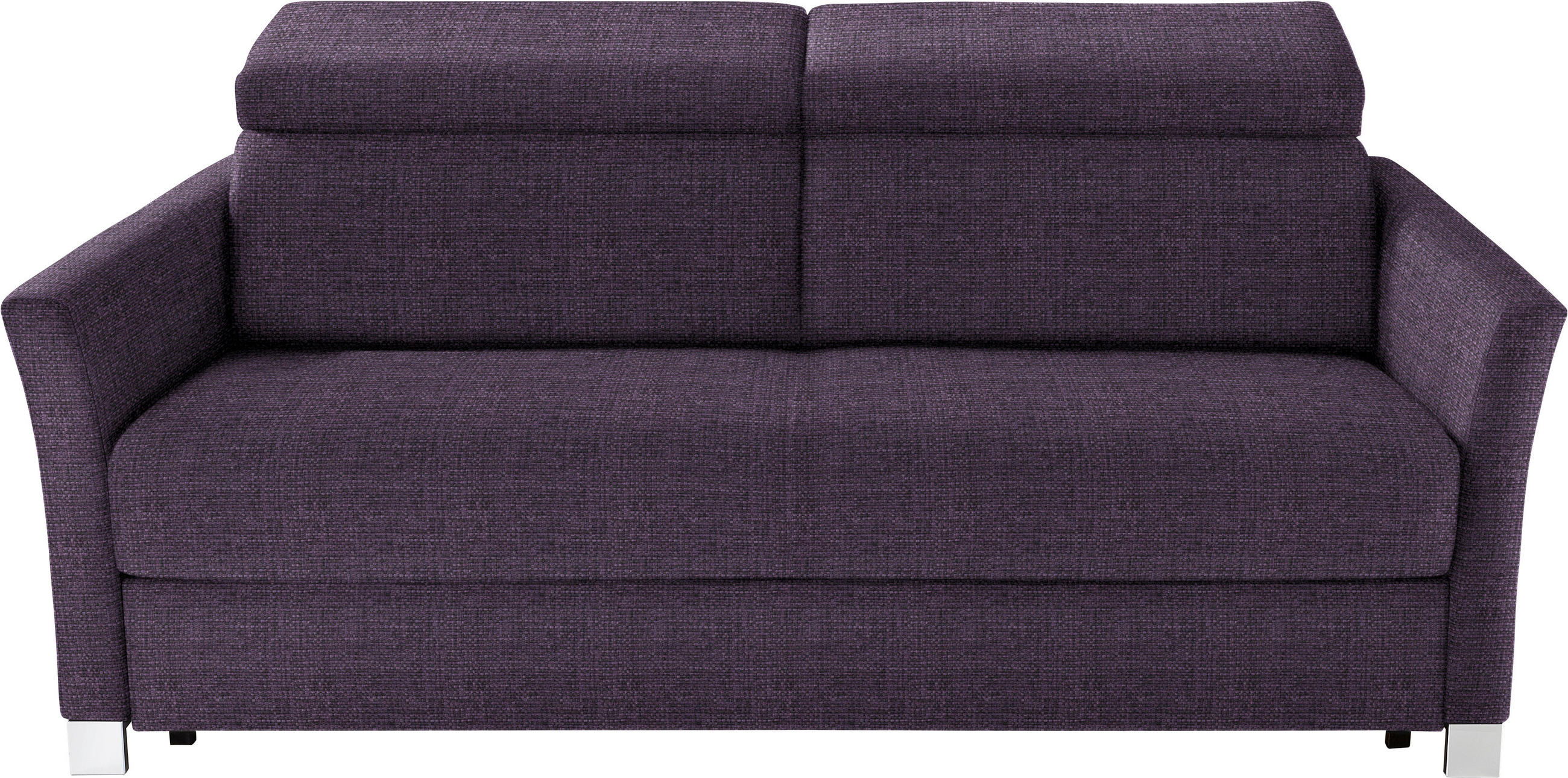 SCHLAFSOFA Flachgewebe Violett  - Silberfarben/Violett, KONVENTIONELL, Holz/Textil (185/100/100cm) - Bali