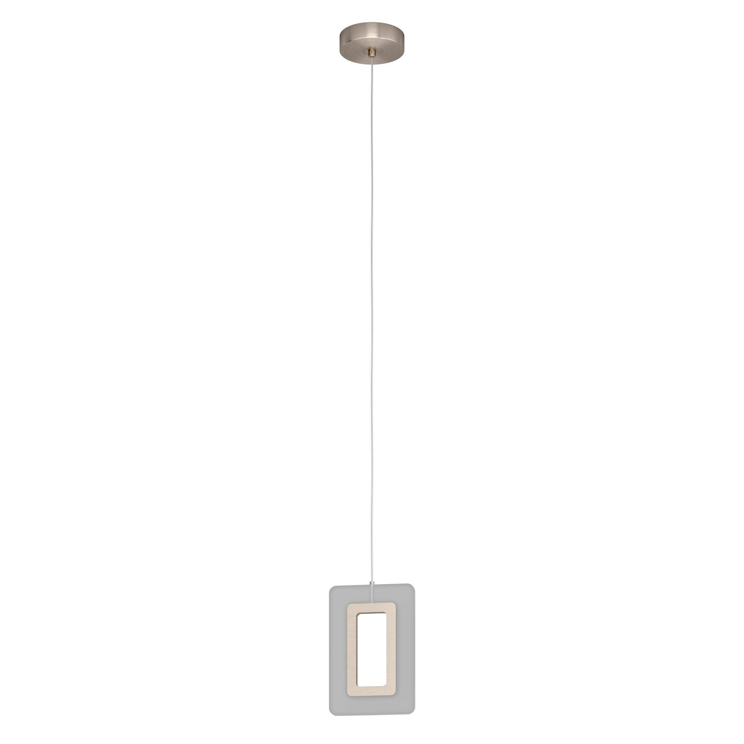 LED-HÄNGELEUCHTE 14/10,5/110 cm    - Nickelfarben, Design, Kunststoff/Metall (14/10,5/110cm) - Eglo