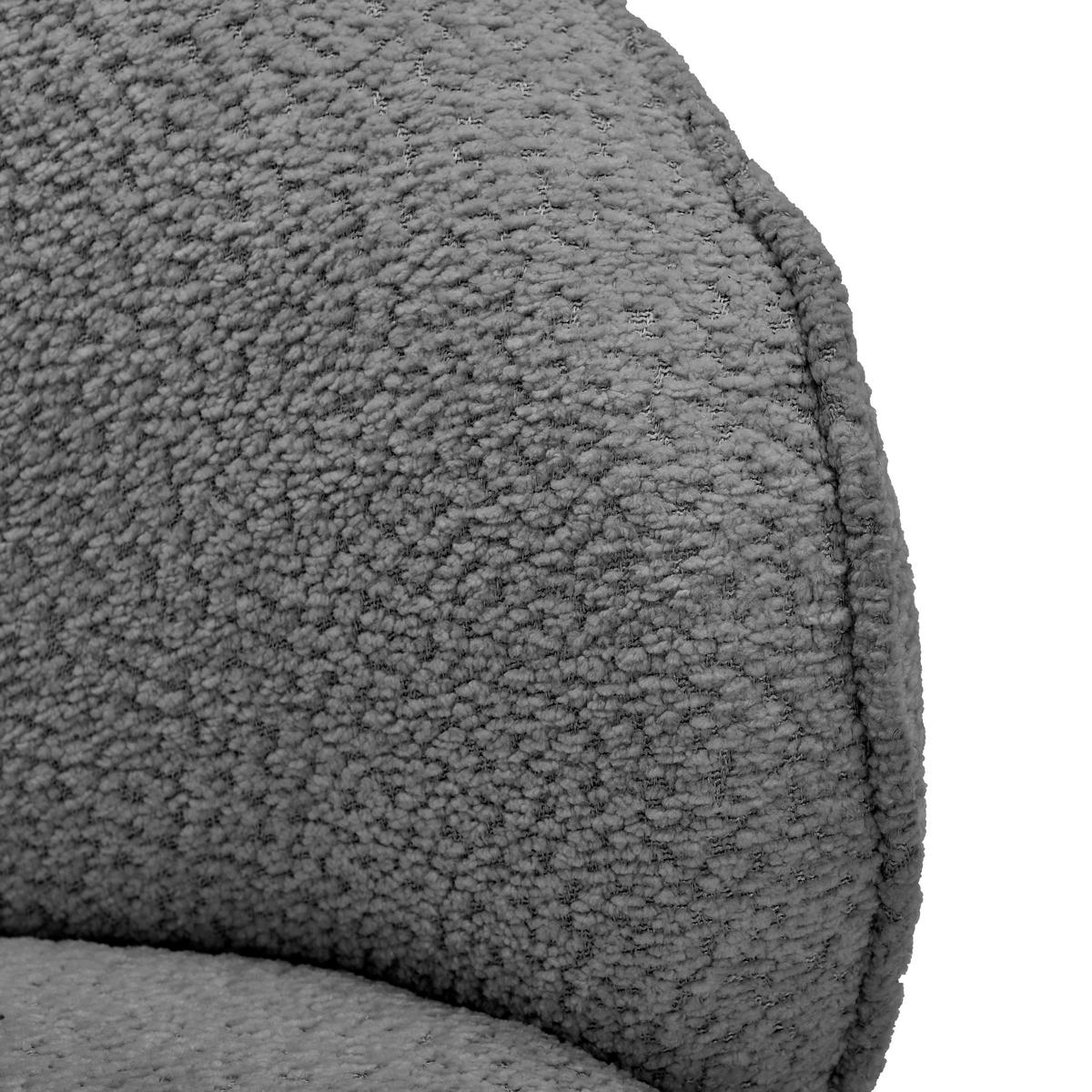 SESSEL in Bouclé Grau  - Grau, MODERN, Textil/Metall (76/83/74cm) - Livetastic