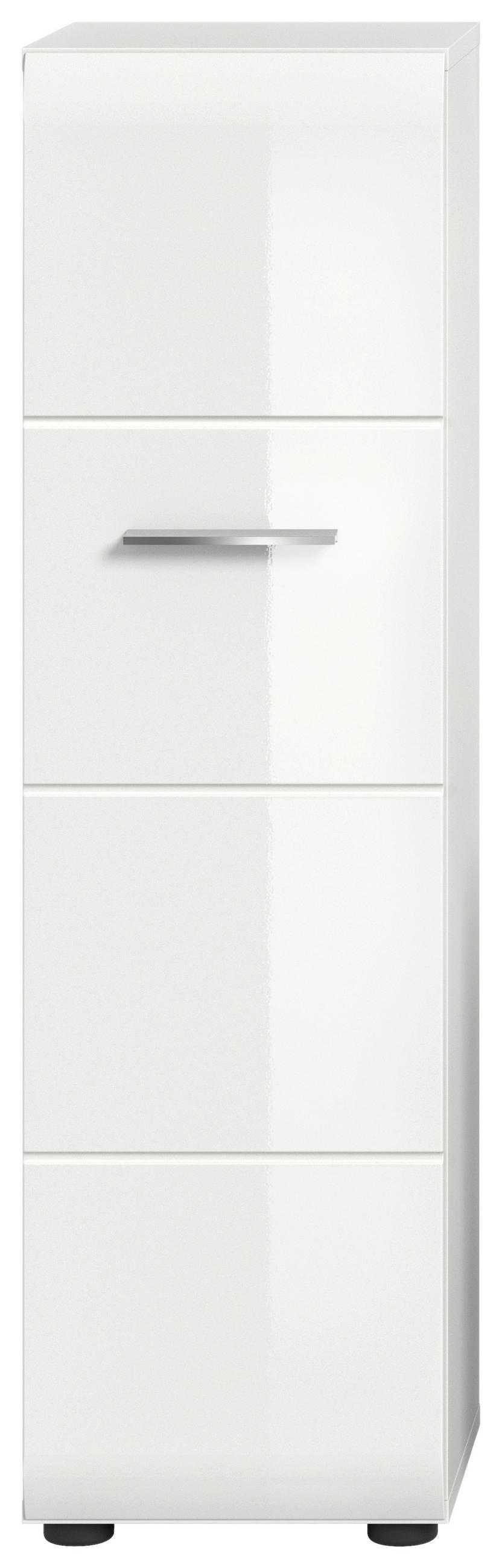 MIDISCHRANK 30/106/30 cm  - Weiss Hochglanz/Weiss, Modern, Holzwerkstoff/Kunststoff (30/106/30cm) - MID.YOU