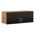 AUFSATZSCHRANK 91/39/54 cm   - Dunkelgrau/Silberfarben, Design, Holzwerkstoff/Kunststoff (91/39/54cm) - Carryhome