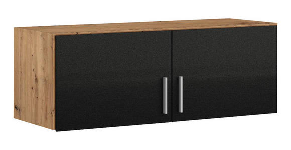 AUFSATZSCHRANK 91/39/54 cm   - Dunkelgrau/Silberfarben, Design, Holzwerkstoff/Kunststoff (91/39/54cm) - Carryhome